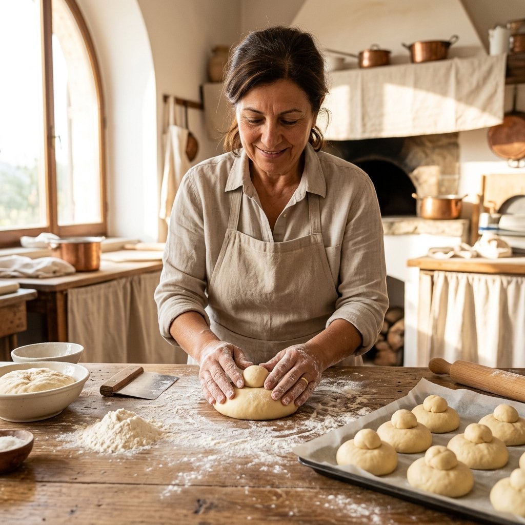 Impasto e lavorazione brioche col tuppo siciliana artigianale e lievito madre